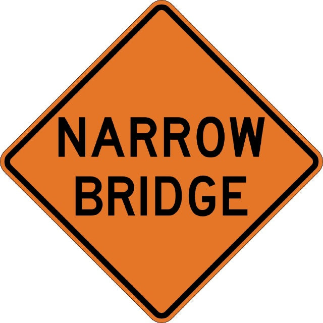 W5-2, MUTCD  NARROW BRIDGE SYMBOLIC