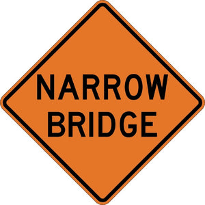 W5-2, MUTCD  NARROW BRIDGE SYMBOLIC