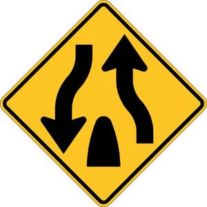 W6-2, MUTCD DIVIDED HIGHWAY