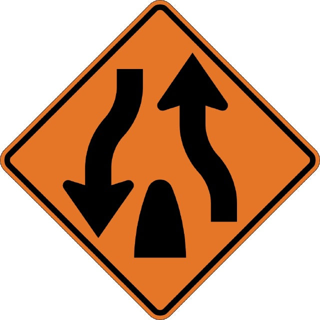W6-2, MUTCD DIVIDED HIGHWAY