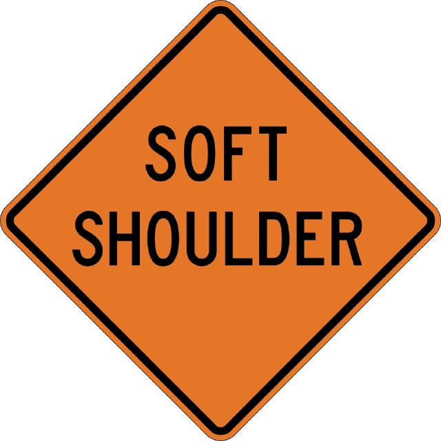 W8-4, MUTCD SOFT SHOULDER